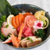 Chirashi · Assorted fresh sashimi, served over sushi rice.