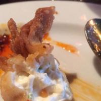 Crab Wonton · Wonton stuffed with crab & cream cheese, deep-fried to perfection! served with sweet chili s...