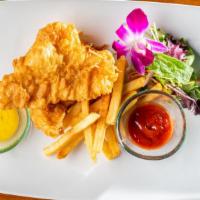 Fish & Chip · Thai light beer-battered Dover sole fish with rice flour. Seasoned with lemon zest, salt and...