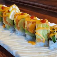 Caliente · Deep fried jalapeños, spicy tuna topped with salmon, avocado. This item may be served raw or...