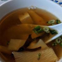 Hot And Sour Soup · Medium. Chicken, tofu, bamboo shoot and black mushroom.
