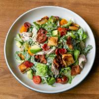 Blt Chicken Salad · Arugula and crisp romaine with grilled bacon, bread, avocado, tomato and smoky lemon dressing