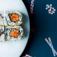 Salmon & Yuzu Roll · Salmon, Yuzu, Cucumber, Sesame Seeds, Sushi Rice, Nori