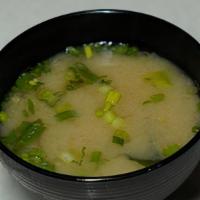 Miso Soup · Green Onion, Tofu, Wakame, Miso Soup.