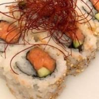 Spicy Salmon Roll 8Pcs · Spicy Salmon, Cucumber, Sesame seeds.