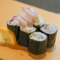 Negihama Roll 6Pcs · Hamachi, Green Onion, Sesame seeds