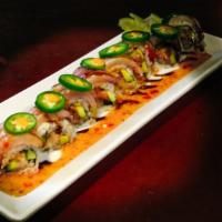 My Hamachi Will Go On Roll 8Pcs · Hamachi, Avocado, Cucumber, Hamachi, Jalapeno,
Sesame seeds, Spicy mayo, Sweet Chili Sauce,
...