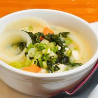 Vegetable Miso Soup · Potato, green bean, carrot, onion, tofu, wakame, green onion, miso