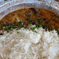 Beef Tikka Masala · Beef sautéed in masala curry sauce served with rice