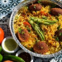Falafel Biryani · Aromatic rice cooked with a blend of spices.