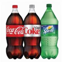 2 Liter Soda · Wash down our mouth watering pizza with a cold soda!