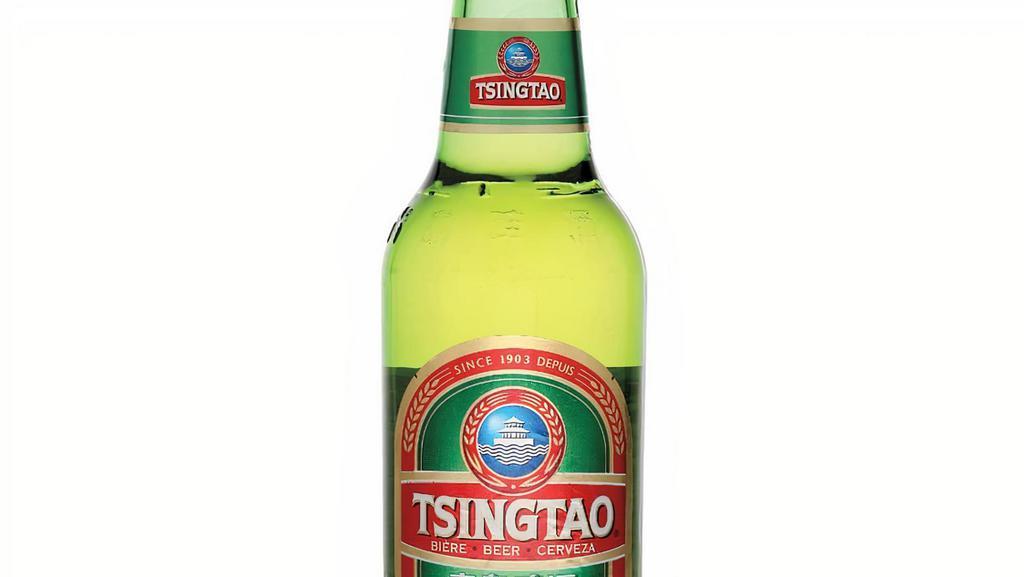 Tsingtao Lager · A refreshing Chinese lager that pairs nicely with our duck and pork dishes. Green 12 oz bottle.