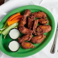 Signature Salt & Pepper Wings · Also available in Medium, Honey Medium, or Habanero. Served with carrots, celery, & ranch or...