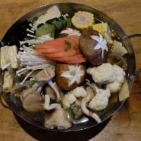 Vegetable & Mushroom 蔬菜菌菇锅 · Shiltake mushroom, enoki mushroom, oyster mushroom, black fungus, special tofu skin, frozen ...