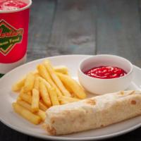 Bean & Cheese Burrito · With French fries and a Small Drink.