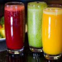 Healthy Green Juice / Jugo Verde · 20 oz Healthy Green: fresh orange juice,  spinach , celery & parsley. (Jugo Verde con jugo d...