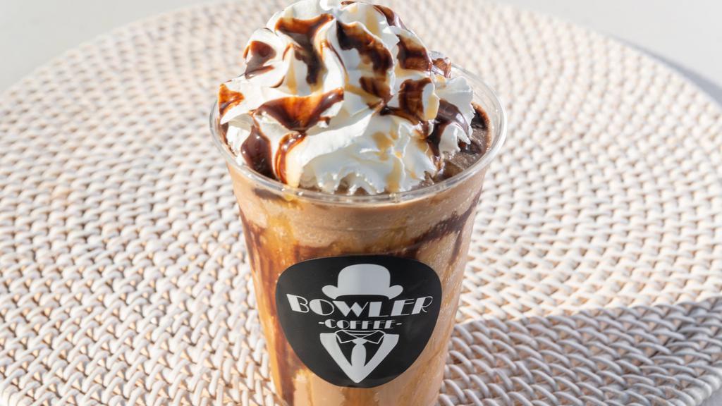 Frappe · Blended espresso with half & half and a flavor of your choice.