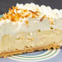 Coconut Cream Pie · Coconut Custard topped with Whipped Cream & Toasted Coconut.