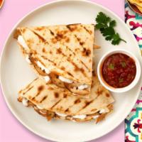 Build Your Own Quesadillas · Make it your own, choose your tortilla, beans, and fillings, served with salsa.