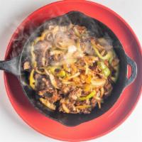 Fajitas With Chicken · Sauteed chicken with sauteed onions & bell peppers, then delivered sizzling