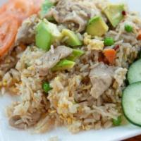 Fried Rice · Choice of meat stir-fried with eggs, broccoli, onions, and carrots