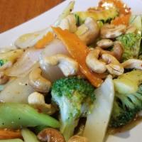Pad Cashew · Choice of meat stir-fried with cashew nuts, onions, zucchini, broccoli, celery, bell peppers...