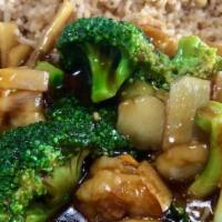Any Protein & Vegetable Stir-Fry · Protein of choice stir-fried in a brown sauce mixed with chopped broccoli, carrot, cauliflow...