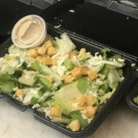 Caesar Salad (Small) · Fresh romaine lettuce, croutons and Parmesan cheese.