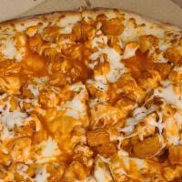 Buffalo Chicken Pizza · Chicken, hot sauce, ranch and mozzarella cheese.