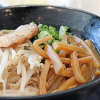 Tonkotsu Ramen · Pork broth ramen with pork chashu.