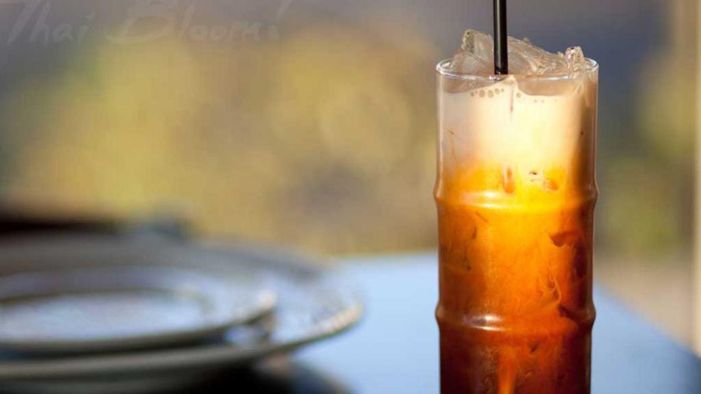 Thai Iced Tea (16Oz) · Enjoy this classic taste of Thailand: a sweet, slow-brewed iced tea topped with a layer of cream.