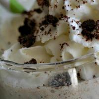 Thin Mint Cookie Frappe · Real Girl Scout thin mint cookies, blended up with chocolate, espresso and ice cream! Topped...