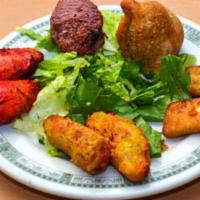 Tandoori Delight · A selection of Samosa, Chicken Pakora, Paneer Pakora, Chicken Tikka, and Beef Kabob. Served ...