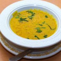 Dal Soup · Homemade lentil soup prepared with an old Indian traditional style.