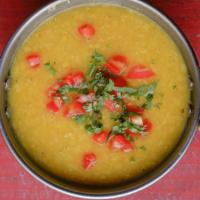 Chicken Mulligatawny Soup · Traditional chicken and lentils soup flavored with herbs and spices.