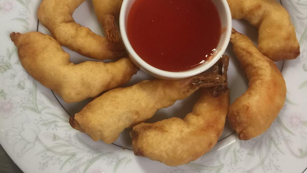 Sweet & Sour Shrimp · Deep-fried fresh shrimps in light batter and topped with sweet and sour sauce.