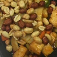 Kungpao Tofu · Vegetarian, spicy. Peanut on top.