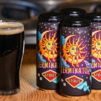 Terminator · Stout. ABV: 6.45 IBU: 30. 16 oz. Price includes $.10 deposit. 21 and over only!