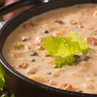 Smoked Salmon Chowder · A Seattle favorite! Northwest smoked salmon, capers, and cream