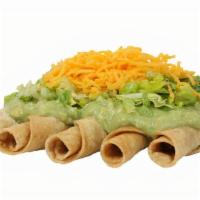 # 1 Special · 5 Shredded Chicken Rolled Tacos
W/ Guacamole, Lettuce & cheese