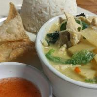 Green Curry · Starts at medium spicy level. One of the most famous curry dishes in Thailand. Made with  co...