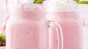 Strawberry Shake · Fresh Strawberries, Vanilla Bean Ice Cream, Fresh Whipped Cream