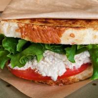 Tuna Sandwich · All white albacore tuna mixed with red onion, mayo, white pepper and vinegar