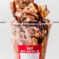 Doughboy · Chocolate chip namiDOH and organic chocolate syrup