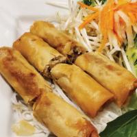 Vietnamese Egg Rolls / Chả Giò - 3 Rolls (6 Pcs) · Our Chef's famous rendering of the common pork Egg Rolls. Served with lettuce, steamed noodl...