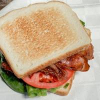 Blt · Bacon, lettuce, and tomato.