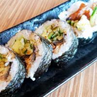 Unagi Maki (5Pc) · Broiled eel, cucumber, shiso, and avocado.