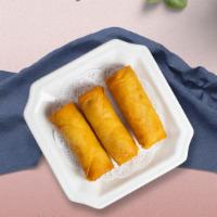 Spring Rolls · (Four pieces) Seasonal vegetables wrapped in rice wrapper and fried until golden crisp