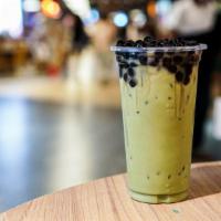 Matcha Green Milk Tea · 24 oz. Delicious milk tea made with almond milk and Matcha green tea.