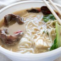 Lamb Rice Noodle 羊肉米粉 · We boiling the lamb bone for 16 hours to get the bone broth milky white. Not only delicious,...